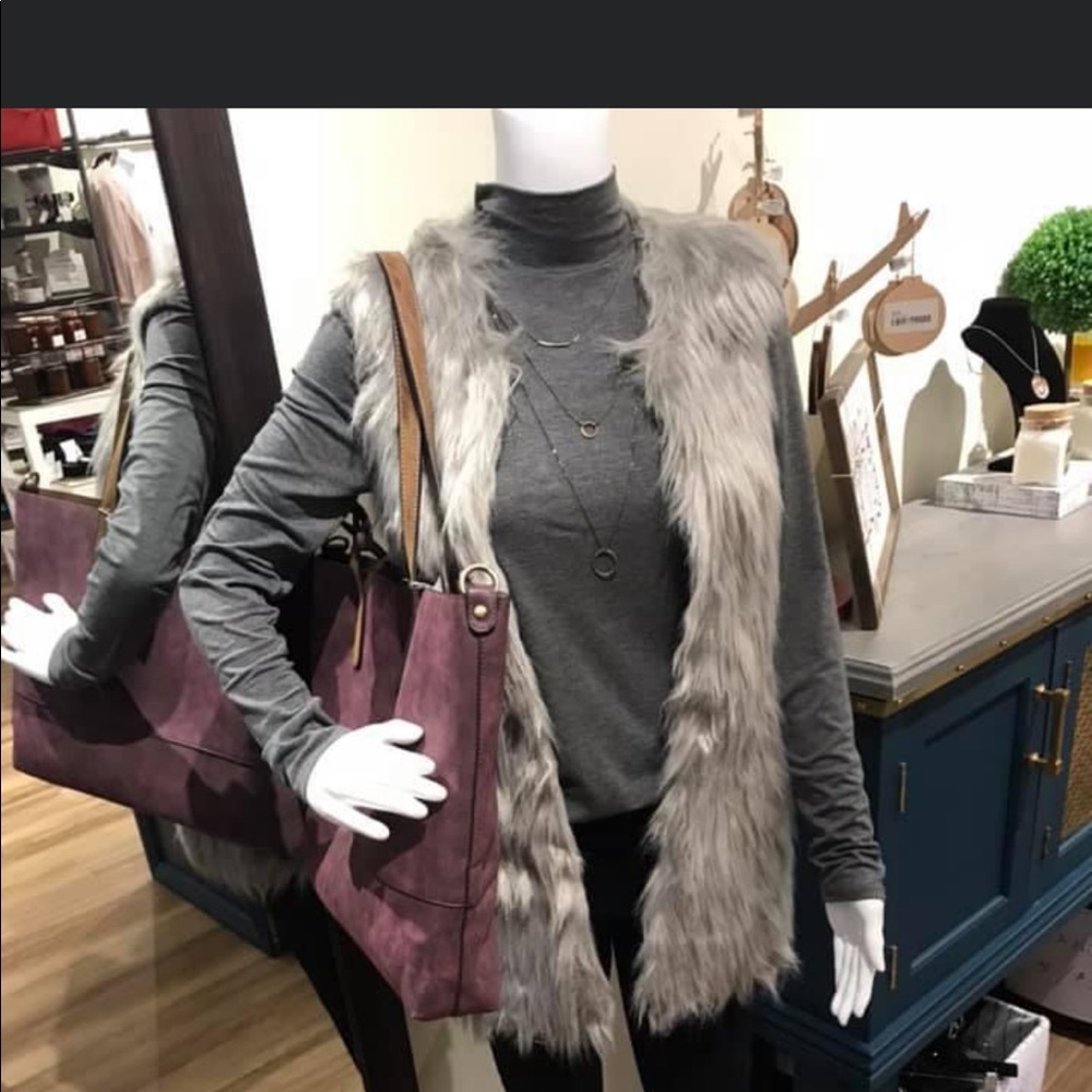 Faux fur vest